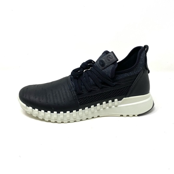 ECCO Zipflex Low Cut Shoe Black - Picture 1 of 7